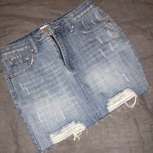 Destroyed Denim skirt
